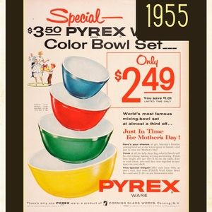 Pyrex Primary Colors Yellow Bowl 404 Vintage 1940s